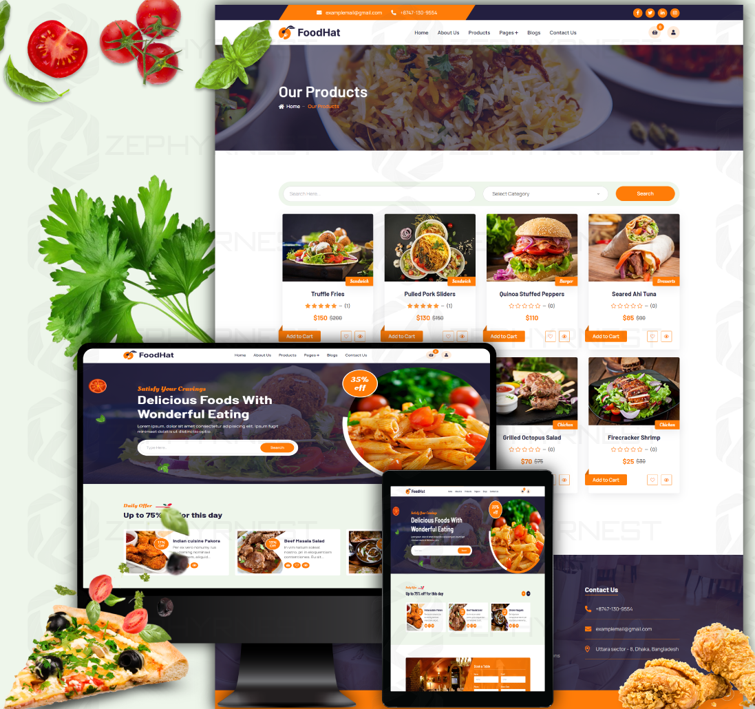 FoodHat - Restaurant/Food Ordering System