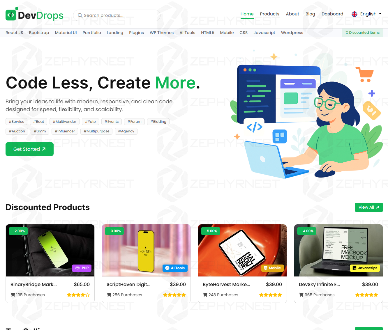DevDrops - Digital Product marketplace for your business